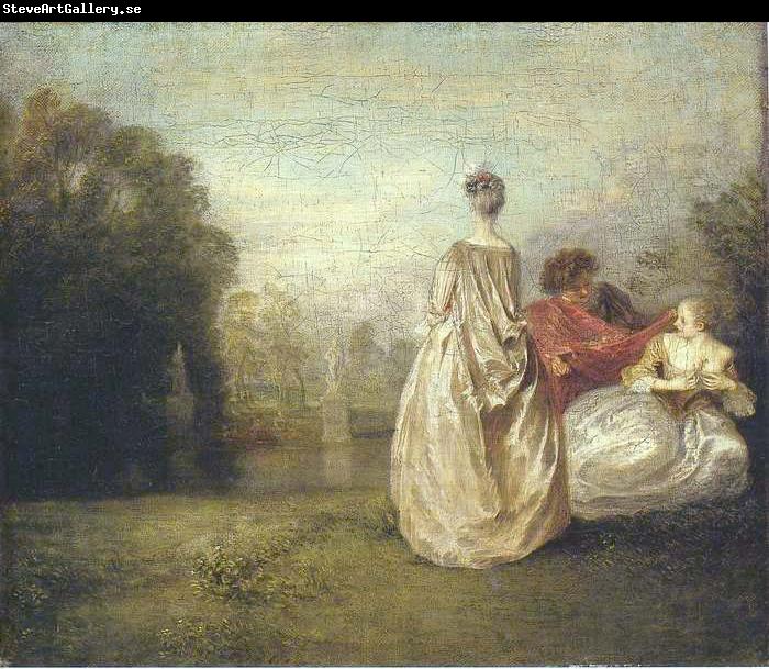 WATTEAU, Antoine Les deux cousines